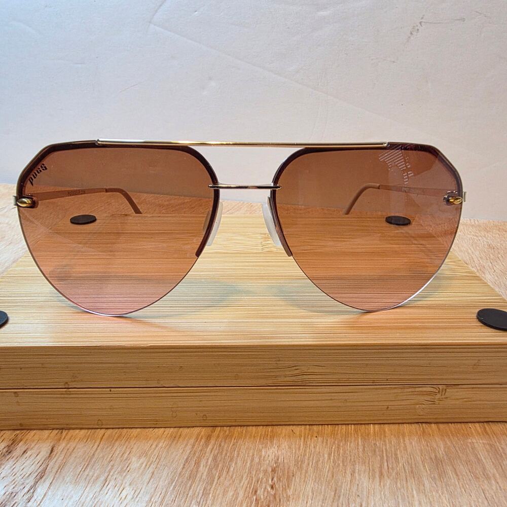 Pugs Sunglasses Style #F4 gold metal frame Sports Fashion